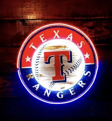 Custom 18  Vintage Style Texas Rangers LED NEON Sign With Red Blue White Light • $99.99