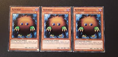 Yu-Gi-Oh! 3x Kuriboh YGLD-DEA22/ DEB15/DEC23 Common 1. Edition Excellent • £1.53