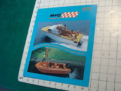 Vintage CLEAN Boat CATALOG: MFG Fiber Glass Boats 1972 12pgs • $41.51