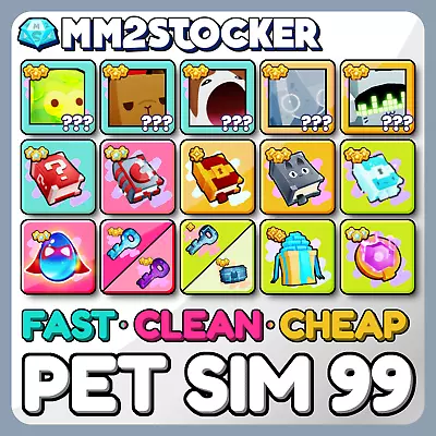 PET SIMULATOR 99 (PS99) ✨Gems/Enchants/Items/Huge Pets ✨(New Items Added) • $13.99