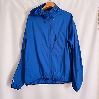 Mammut Lightweight Hooded Windbreaker Jacket Mens XL Full Zip Blue Packable  • $24