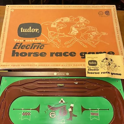 VINTAGE TUDOR TRU ACTION ELECTRIC Horse Race Game 1959Tested 525 Not Complete • $19.97