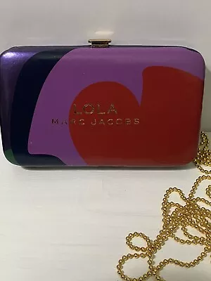 Rare Lola Marc Jacobs Leather Case Crossbody With Perfume Jewelry Makeup Purse • $13