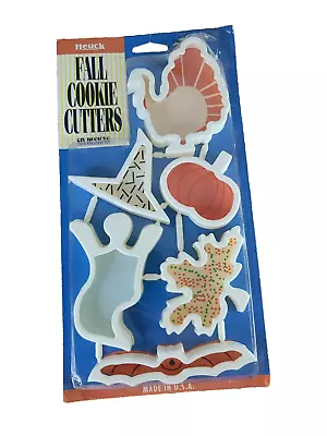 VINTAGE 1980's Heuck Fall Cookie Cutters Halloween  Six Designs Made In The USA • $25.05