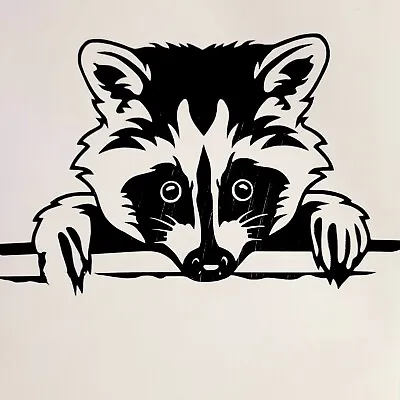 Peeking Raccoon Vinyl Window Sticker Decal Laptop PC Skin 3 X5  • $3