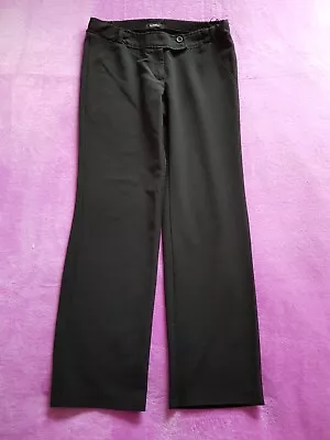 George Maternity Size 8 Adjustable Waist Straight Work Trousers L29  - Black • $8.21