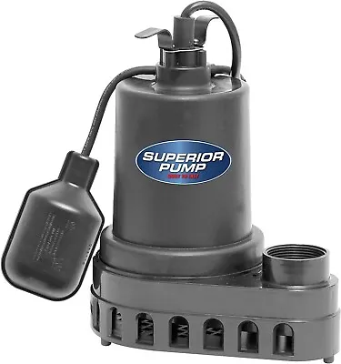 Superior Pump 1/3 HP Submersible Thermoplastic Sump Pump 92370 • $69.99