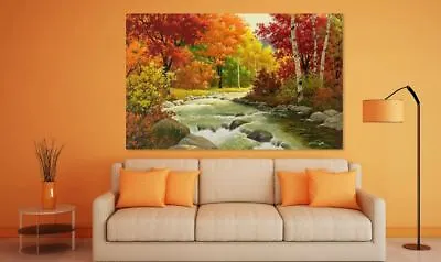 COLORFUL SCENERY PAINTING Art Home Decor High Quality Canvas Print Choose Size  • $67.99