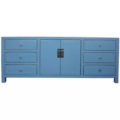 $3150 • Buy Chinese Furniture - Large Light Grey/Blue Sideboard Buffet (35-080)