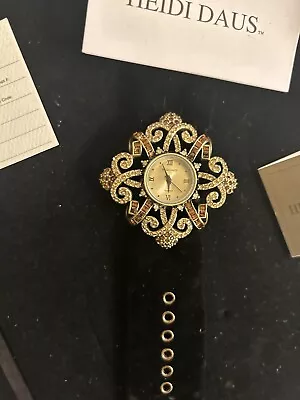 Hedi Daus Gorgeous Wrist Band Watch Designer Hand Made Watch Brown Stones • $35