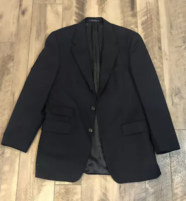 Ralph Lauren Navy Blue 3 Button Sport Jacket Blazer Mens 40 T • $26.99