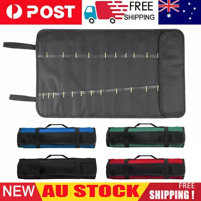 Multi-pocket Chef Knife Bag Roll Up Pouches Culinary Wrench Tool Storage Bag • $22.79