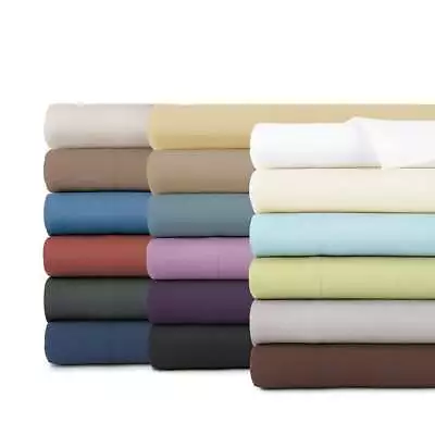 $30.99 • Buy Egyptian Cotton Bed Flat Fitted Sheet Set Single/Double/Queen/King Size 2000TC