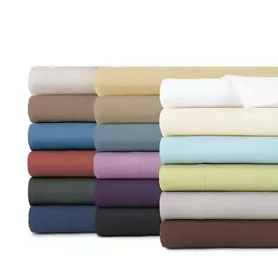 Egyptian Cotton Bed Flat Fitted Sheet Set Single/Double/Queen/King Size 2100TC • $28.99