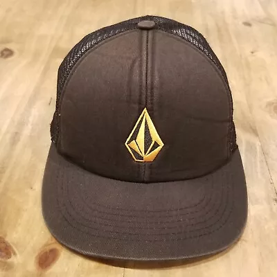 Volcom Hat Cap Snap Back Adjustable Black Foam Trucker One Size Faded • $4.94