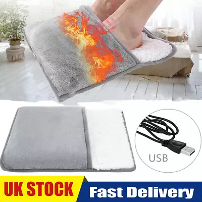 £9.89 • Buy Winter USB Warmer Foot Shoe Plush Warm Electric Slipper Feet Heated Washable New