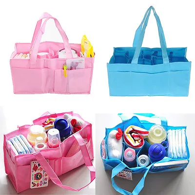 Baby Diaper Nappy Bottle Mother Bag Outdoor Insert Tote Storage Handbag SEEN • $15.30