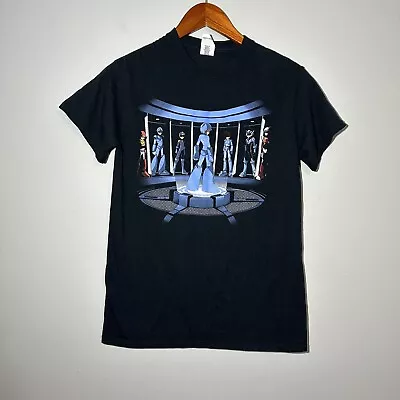 Y2K Classic Mega Man Mens Small Black T Shirt Rare Video Game Cartoon • $11.55