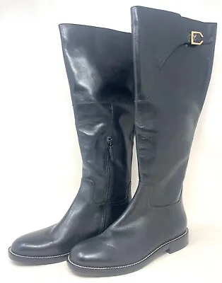 Cole Haan Harrington Grand OS Black Knee High Leather Boots Women Size 6 NEW • $49.99