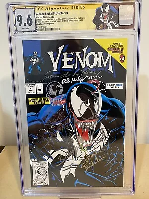 Venom: Lethal Protector #1 WP Black Error Variant CGC 9.6 4x Sig • $20000