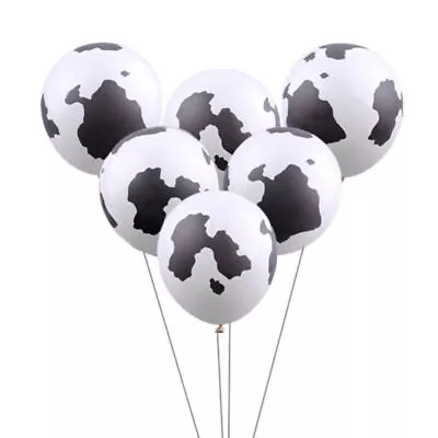 10pcs 12'' Cow Printing Latex Balloons For Cowboy Cowgirl Birthday Party Decor • £1.98