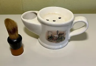 Wade Shaving Mug Vtg English Ceramic Vintage White Collectible Antique W/brush • $14.99