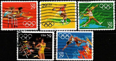 USA 1991 29c OLYMPICS  (5) Used SG 2595-9 (Scott 2553-2557) • $2