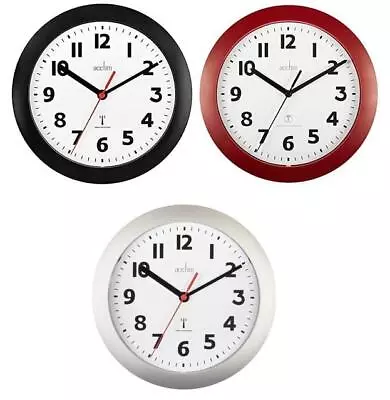 Acctim Parona Radio Controlled Plastic Wall Clock Black 74313 23cm  • £22.99