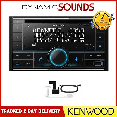 Kenwood DPX-7300DAB CD/MP3 Car Stereo With DAB Bluetooth USB Alexa Ready • £129.99