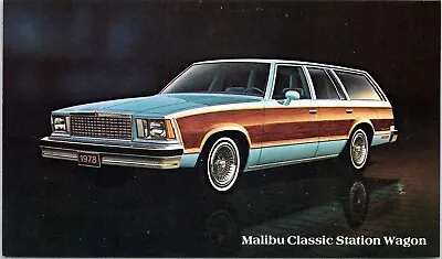 1978 Malibu Station Wagon Vintage Chrome Postcard- Car Automobile Advertisement • $5.99