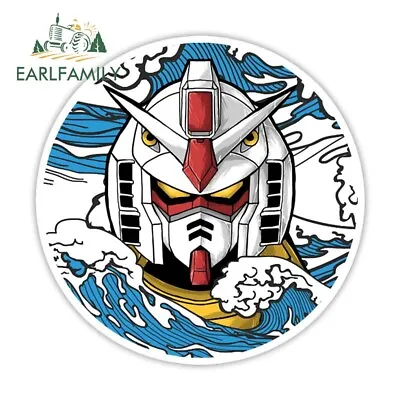 EARLFAMILY 5.1  Japanese Waves Gundam Car Stickers Cartoon Laptops Bumper Decals • $3.79