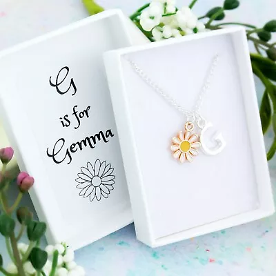 £11.49 • Buy Daisy Necklace, Personalised Gift, Children's Jewellery, Flower Girl Gifts