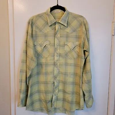 1950s Western Shirt  Miller Western Wear  Pearl Snap Long Sleeve Size:M • $65