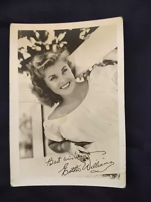 £5 • Buy Original Esther Williams Print Signed Promotional Photo Postcard Hollywood 