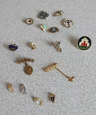 Lot Of 16 Vintage Religious Christian Lapel Pins Methodist-baptist-1 Pendant • $9.99