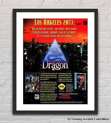 Rise Of The Dragon Sega CD Glossy Promo Ad Poster Unframed G4093 • $14.98