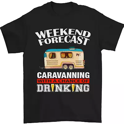 Caravan Weekend Forecast Caravanning Mens T-Shirt 100% Cotton • £10.48