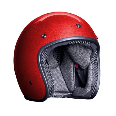 Kali Protectives Rava Red Metal Flake 3/4 Open Face Motorcycle Helmet Adult XS • $39.99