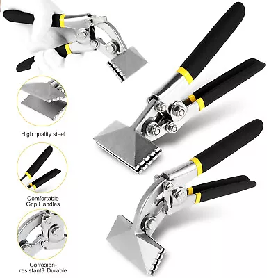 Sheet Metal Hand Seamer 3Inch Straight Elbow Jaw Manual Bender Tool Clamp Plier⌔ • $37.29