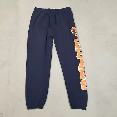 Vintage Chicago Bears Pants Mens Extra Large Blue Orange Sweatpants Logo 7 NFL • $36.80