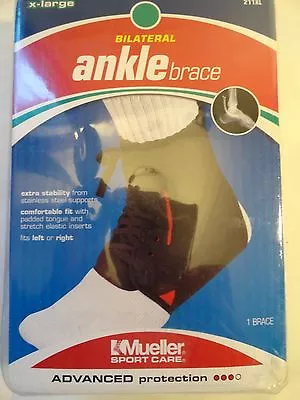 Mueller Bilateral Ankle Brace Advanced Protection Support 211 • $15.99