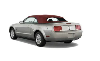 2005-14 Ford Mustang Convertible Soft Top W/ DOT Approved Heated Glass BURGUNDY • $530.10