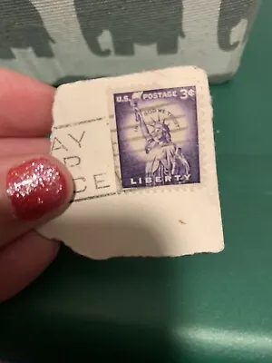 Rare US POSTAGE STAMP 3 Cent Liberty  Used Purple Lady Statue Of Liberty • $45