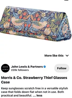 Morris & Co Strawberry Thief Glasses Case • $12