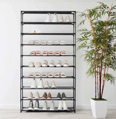 $29.95 • Buy 10 Tier 50 Pair Stackable Shoe Rack Spacious Clean Tidy Storage Organiser Holder