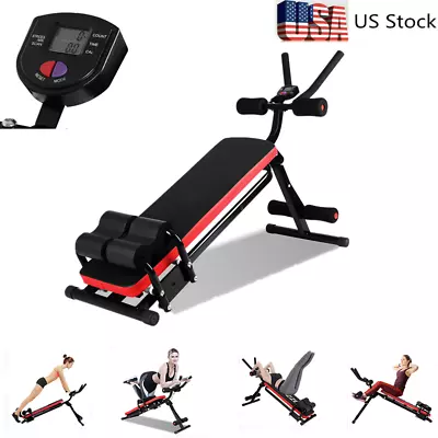 Ab Exercise Bench Abdominal Workout Machine Foldable Sit Up Full Body Equipment • $85.99