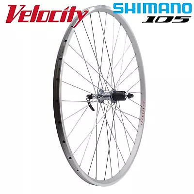 700c Velocity A23 Asymmetric Shimano 105 HG 11 Speed QR Rear Road Bike Wheel 32h • $167.50