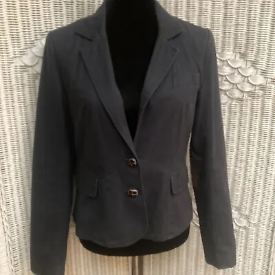 I Love H81 Blazer Navy Blue Size PS Suede Elbow Patches Lined Casual Coat • $20