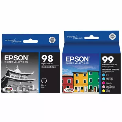 6 Pack Genuine Epson 98 99 Ink For Artisan 700 710 725 730 800 810 835 387  • $44.99