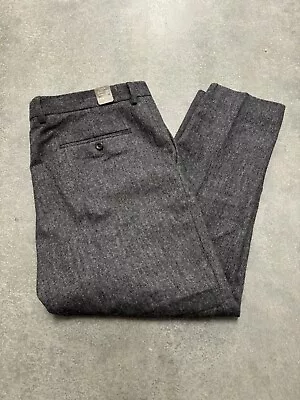 J Crew Bowery Wool Herringbone Pants Men 35 Slim NWT Suiting Trouser Slim C8753  • $99.99
